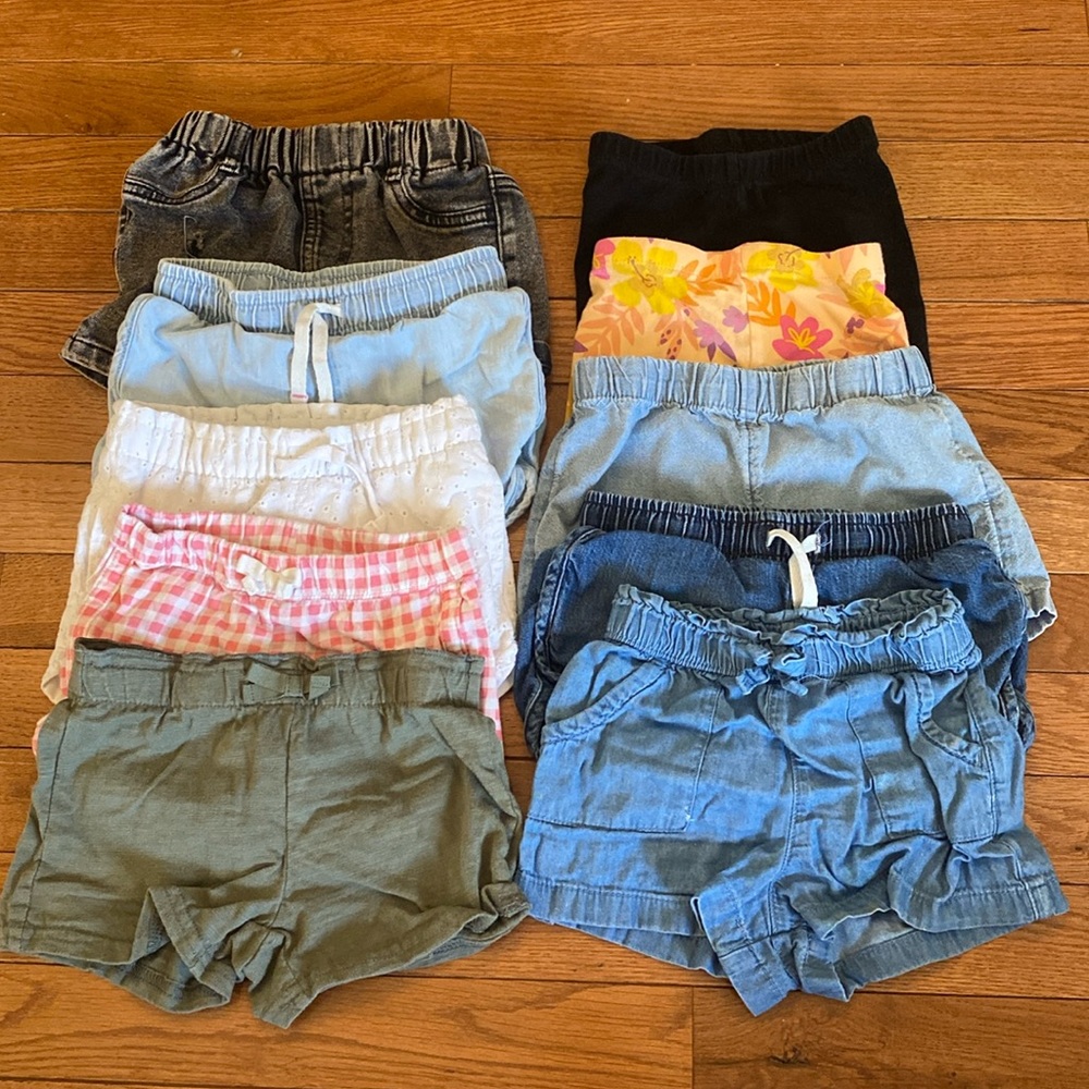 (10) 18 Month Girl Shorts Lot